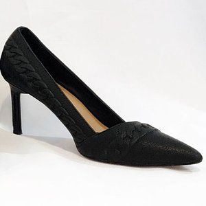 Rachel Zoe Pumps Kenley Chain Link Matte Black Goatskin Leather